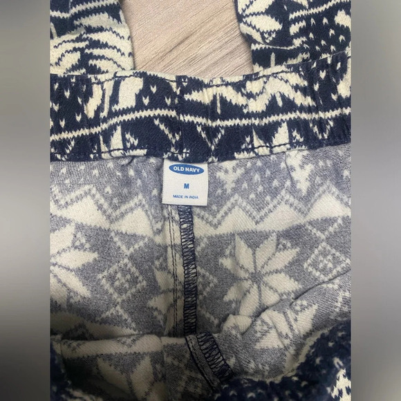 Old Navy Women's Holiday Pajama Pants Elastic Waist Blue Polar Bears Size Medium - Picture 4 of 5